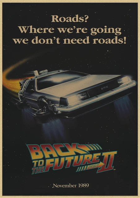 Classic Sci-fi Movie Back to The Future Retro Kraft Poster Wall Sticker Home Bar Art Posters Decor 10