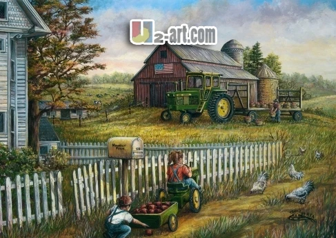 

Canvas Prints (Happy Farm) Free shipping ornament gift canvas oil painting fine art picture printing for baby room Dd-6-FJ(196)