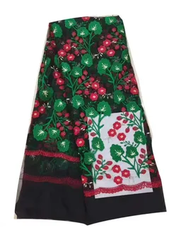 

2019 High Quality African Laces Embroidery Fabrics /silver Beads African Net Swiss Lace Fabric(JK-3-19