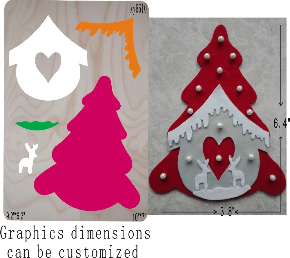

christmas tree-MY6610 & Scrapbook cut sky & steel wooden dies Compatible with most machines