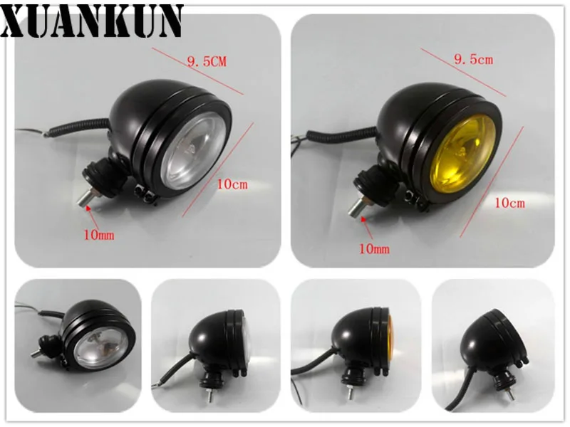 

XUANKUN Motorcycle Parts Modified Retro Metal Bullets Before And After Lights Fog Lights