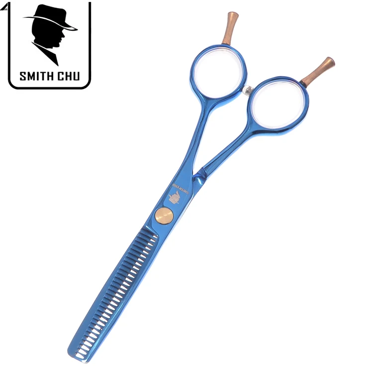 

5.5 Inch Hairdressing Scissors Thinning Shears for Human Hair Blue Japan 440C Hair Tesoura for Barbers Hair Razors LZS0030