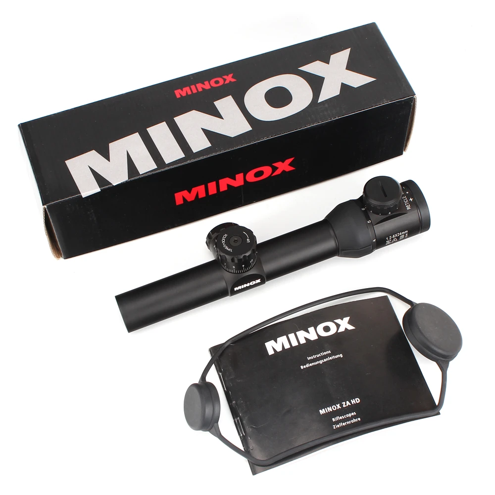 MINOX ZA 5i HD 1,2-6X24IR компактная Охотничья винтовка прицел длинный глаз рельеф тактический оптический прицел оптические прицелы