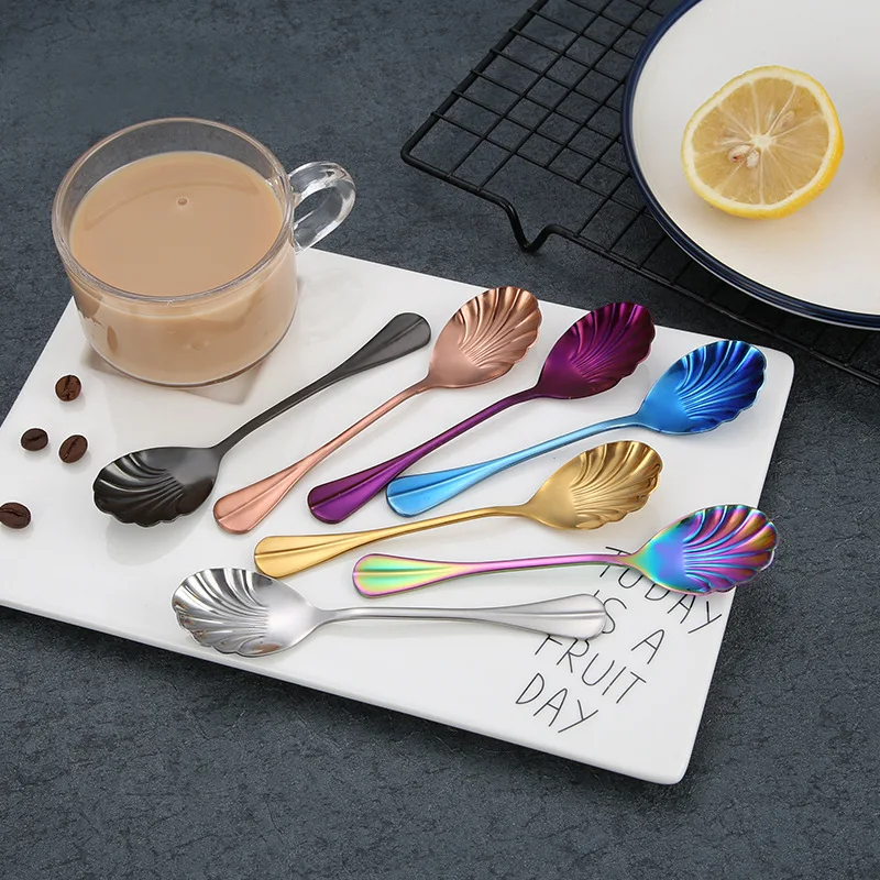 

Small Mini 304 Stainless Tea SpoonSteel shell Stirring Spoon Coffee Spoon Ice Cream Spoon Dessert Spoon Long Handle Tableware