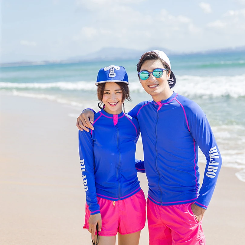 

Surf Rashguard Women Protection Surf Rash Guard Swimming Long Sleeve Swimsuit For Women Thermal Swimwear Blue Surf-clothing 2017