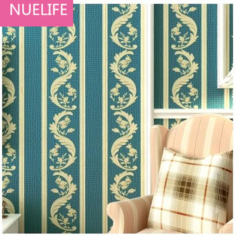 

0.53x10m non-woven wallpaper bedroom living room dining room sofa TV background pastoral flower pattern vertical wallpaper N2