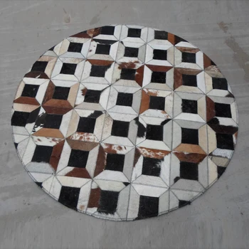 

Fashionable art carpet 100% natural genuine cowhide leather used martial arts mats