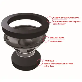 

Rubber Foam Soundproof Foam Rings Black Accessory 19.5cm 2.5cm Speaker Bass