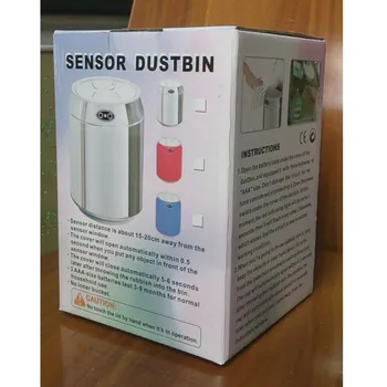 

Mini 1.5L Sensor Waste Bin Auto Open Close Garbage Can Infrared Recycling Bin Stainless Steel for Car with Inner Plastic Bin