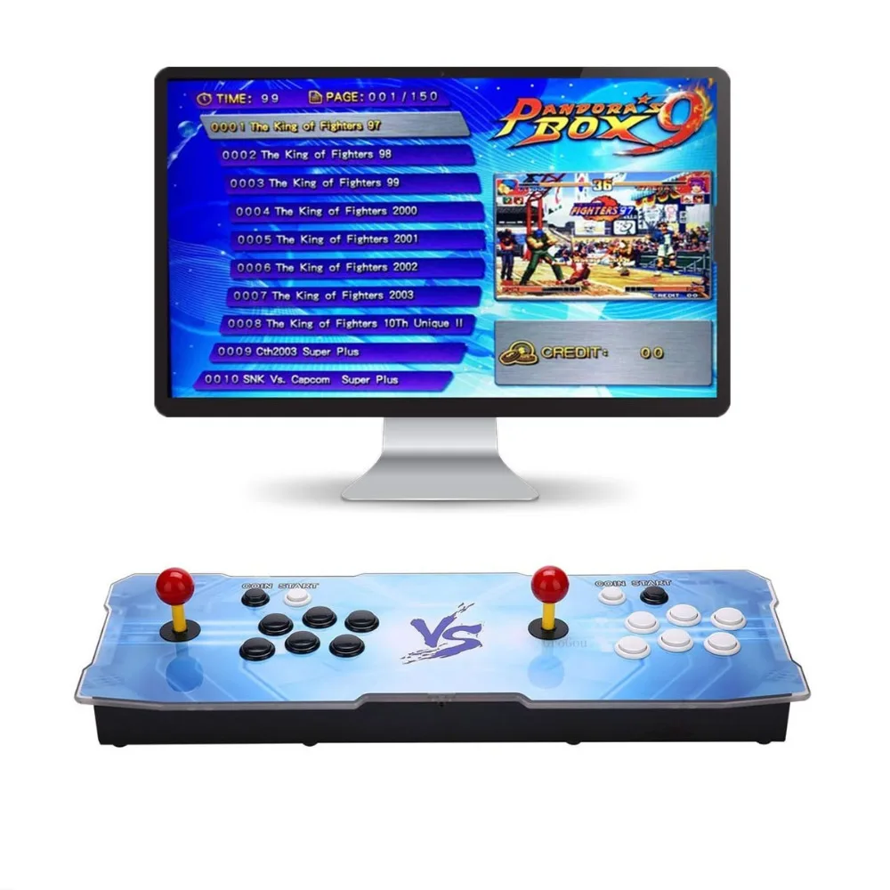 

Pandora Box 9D 2222 Arcade Game Console for TV PC PS3 Monitor 2 Player Game Controls Favorite List Switchable Resolution
