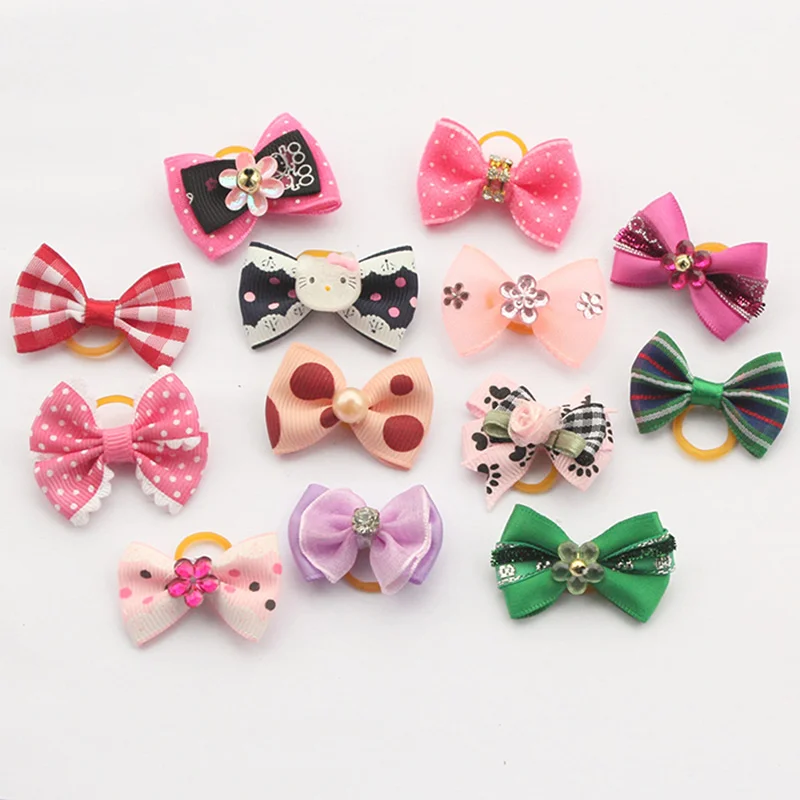 

Armi store 20pcs and 100pcs Mix Packs Handmade Dog Bow 11030 Hair Little Flower Bows For Dogs Pet Grooming Accessories Products