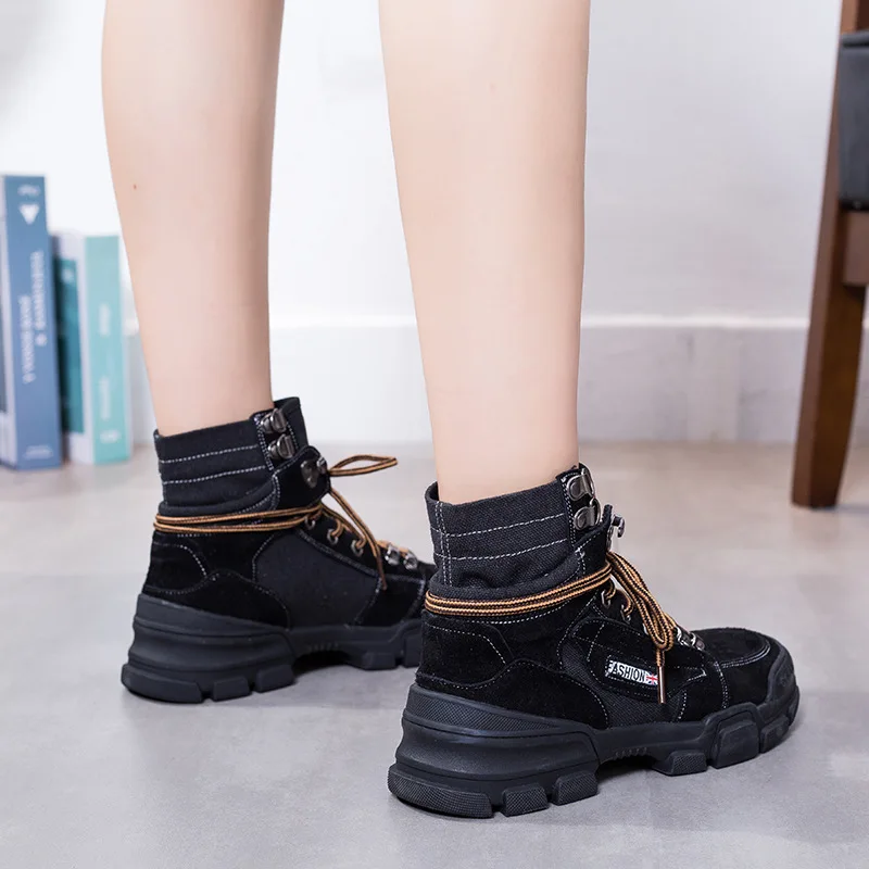 Farbe Stiefel Schwarzes Martin Stiefel Wilden Nicht Feste Trend Retro Mode Frauen Casual Stil slip Herbst Komfortable Einfache 2018 brown Neue CSxqfwXfR
