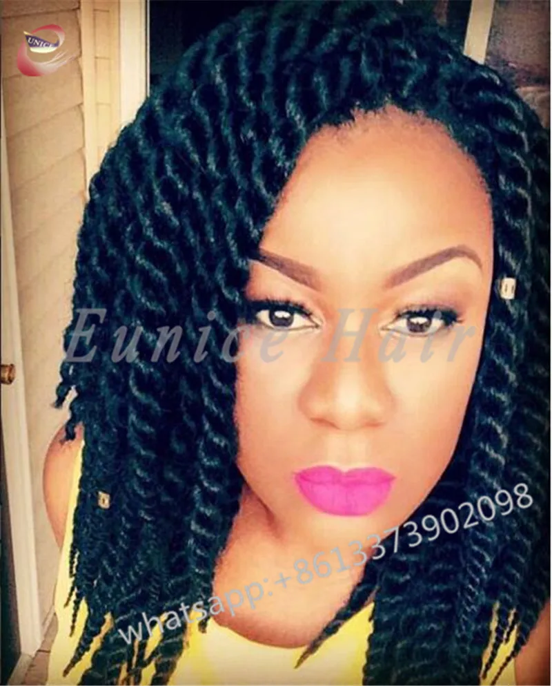 Kinky Curly Crochet Two Strand Twist Braids Hair Extensions Large