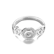 Новое поступление Металл 301 винтажная Мода 3 защелки браслеты браслет сменный Шарм ювелирные изделия для женщин подходит 12 мм 18 мм Кнопка