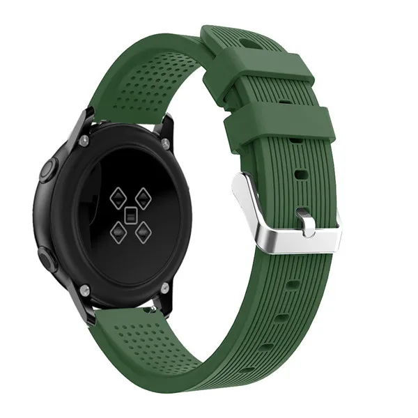 20 мм ремешок для часов Garmin Vivoactive 3 ремешок для Galaxy Watch 42 мм умный браслет с пряжкой спортивные Сменные аксессуары - Цвет: 橄榄绿