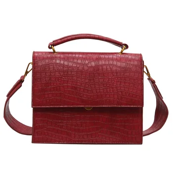 

Wide Shoulder Strap Women's Handbag Fashion Female Big Tote bag 2019 Quality PU Leather Crocodile pattern Large Shoulder Bag Sac