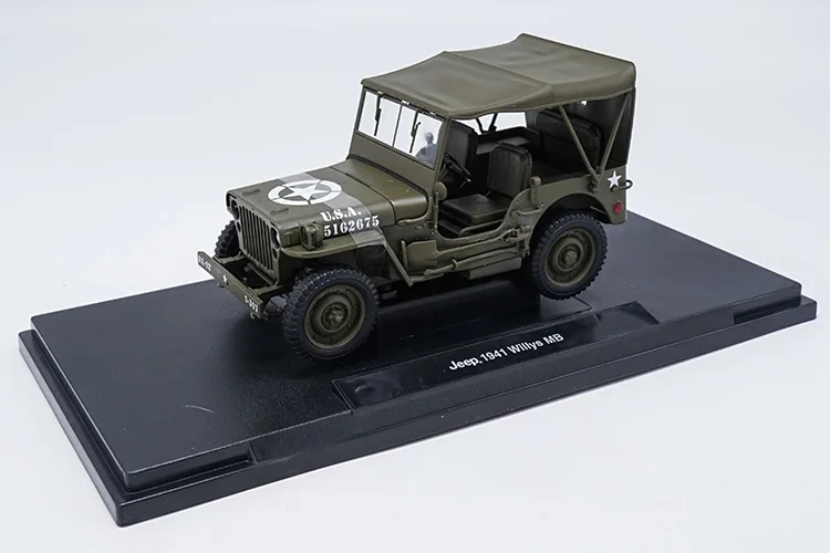 1:18, 1/4 тонн, американский Армейский Джип WILLYS, верхняя часть, литая под давлением, модель автомобиля, игрушки, армейский зеленый цвет, для детей, игрушки, подарки, оригинальная коробка