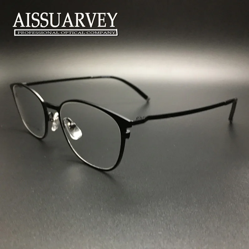 Mode grand rond jante titanium alliage demi jante de prescription optique porter des lunettes homme femmes grand designer 6008 oeil au beurre noir en verre cadre