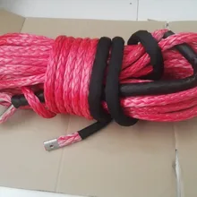 Красный 16 мм* 28 м синтетический трос лебедки, СВМПЭ веревка для Электрической Лебедки, плазменный лебедочный трос, ATV лебедка