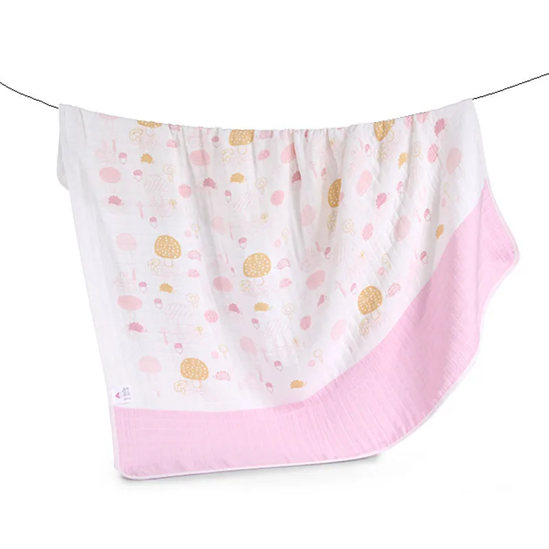 5 Layer Gauze Bamboo Fiber Multi function Printing Baby Blankets