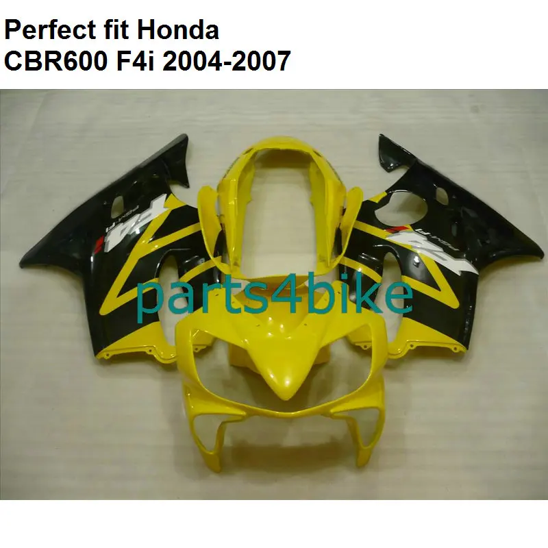 

Литьевые Обтекатели для Honda CBR600 F4i 04 05 06 07 желто-черный Обтекатель kit CBR600F4i 2004 2005 2006 2007 HZ131