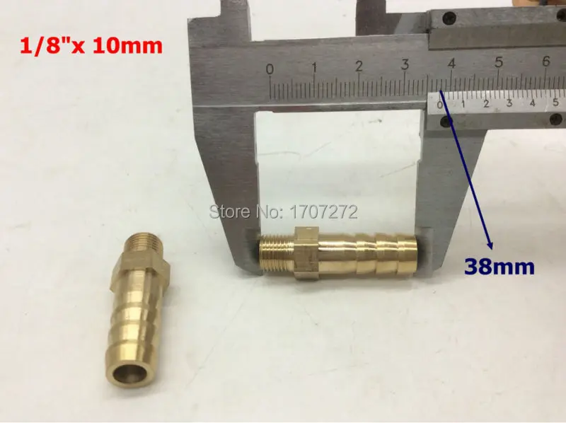 free shipping copper fitting 10mm Hose Barb x 1/8" inch male BSP Brass Barbed Fitting Coupler