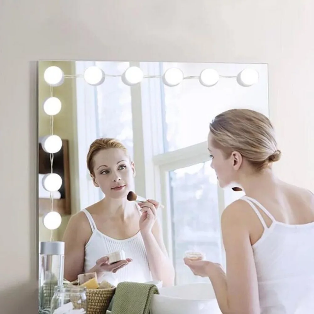 

Makeup Mirror Vanity LED Light Bulbs Kit USB Charging Port Lighted Makeup Mirrors Bulb with UL Touch Control Power US/EU/UK Plug