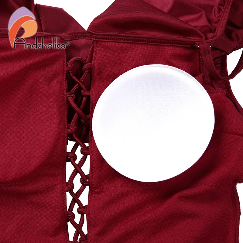 Andzhelika bikini 2018 женский купальник монокини с открытыми плечами и шнуровкой|monokini bathing