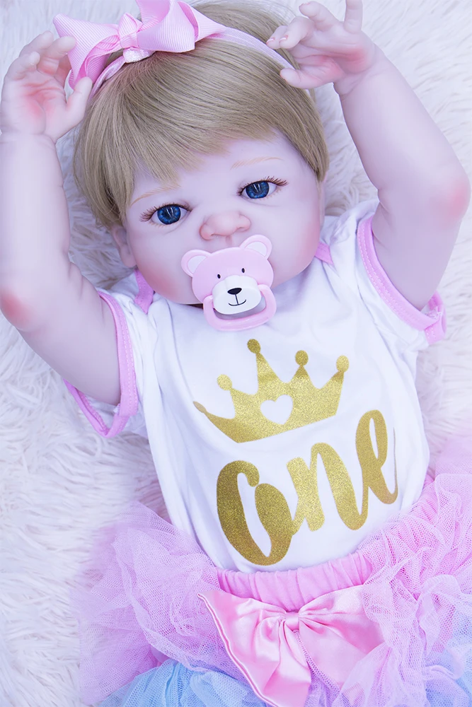 22 ''dollmai Bebe реальное возрождение куклы 100% силиконовые виниловые Возрожденные