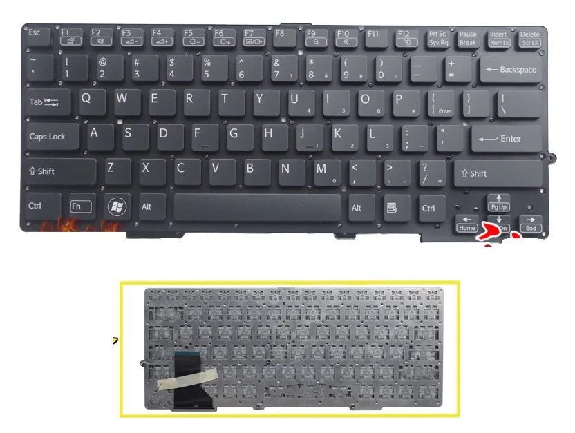 SSEA Новая Клавиатура США черный для Sony VAIO SVE-13 SVS13 SVS1311 SVS131 SVS13118 без рамки ноутбука |