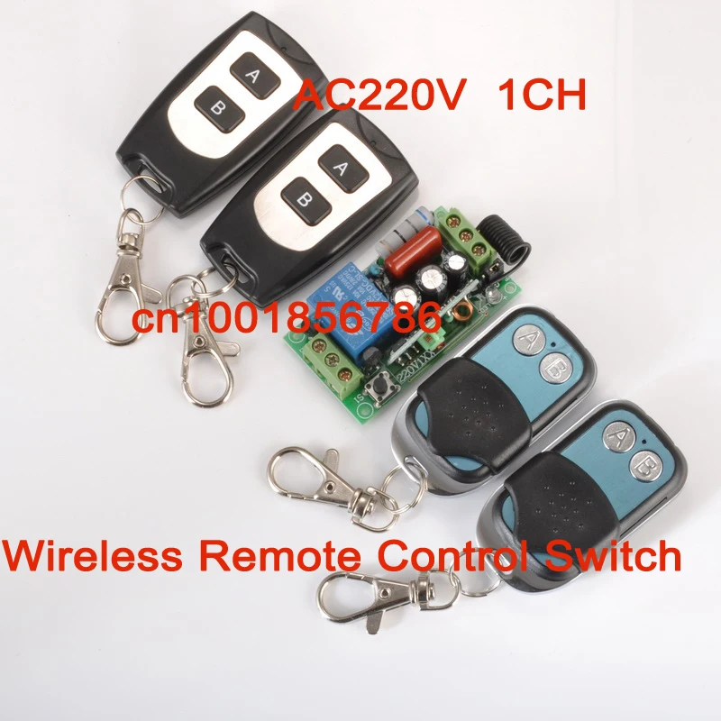 

RF wireless remote control 220V10A1CH system wireless switch (4 transmitter /remote control &1 receiver /switch) Learning code