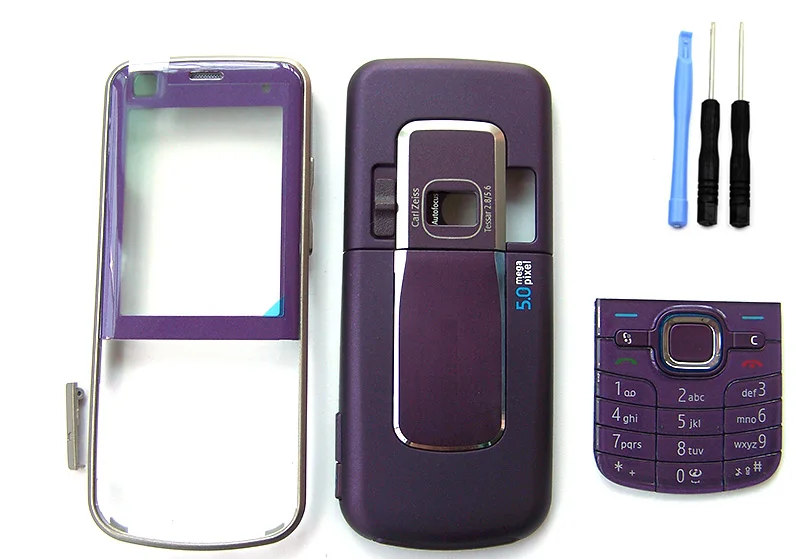 Фиолетовый мобильный телефон корпус чехол клавиатура для Nokia 6220 6220c и отвертка