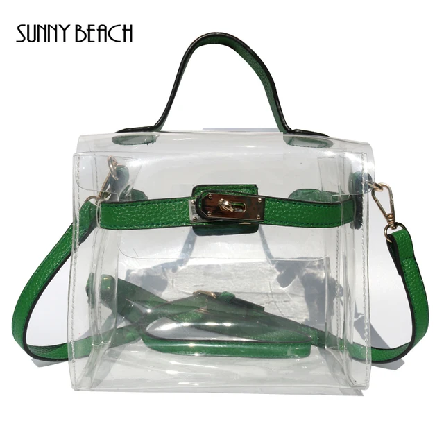 SUNNY BEACH Fun Summer Beach Bag Clear Bag Women Handbag Small Flap ...