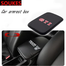 Кожа автомобилей эмблема GTI подлокотник центральная консоль накладки на коробку для Subaru Forester Impreza XV