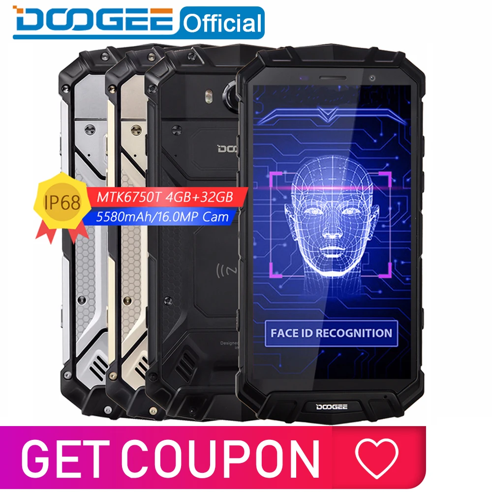 Беспроводное Зарядное Устройство Для DOOGEE S60 Lite, 5580 мАч, 12V2A, быстрая зарядка, 5,2 дюймов, FHD MT6750T, четыре ядра, 4 Гб, 32 ГБ, смартфон, 16,0 Мп, камера