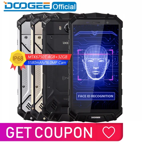 IP68 Water DOOGEE S60 Lite Wireless Charge 5580mAh 12V2A Quick Charge 5 2   FHD MT6750T Octa Core 4GB 32GB Smartphone 16 0MP Cam