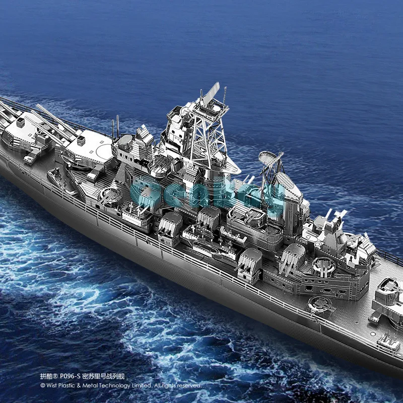 Piececool Newest 3D Metal Puzzles of "USS MISSOURI Battleship" 3D Model Kits DIY Funny Gifts for Kids Toys Home Ornaments