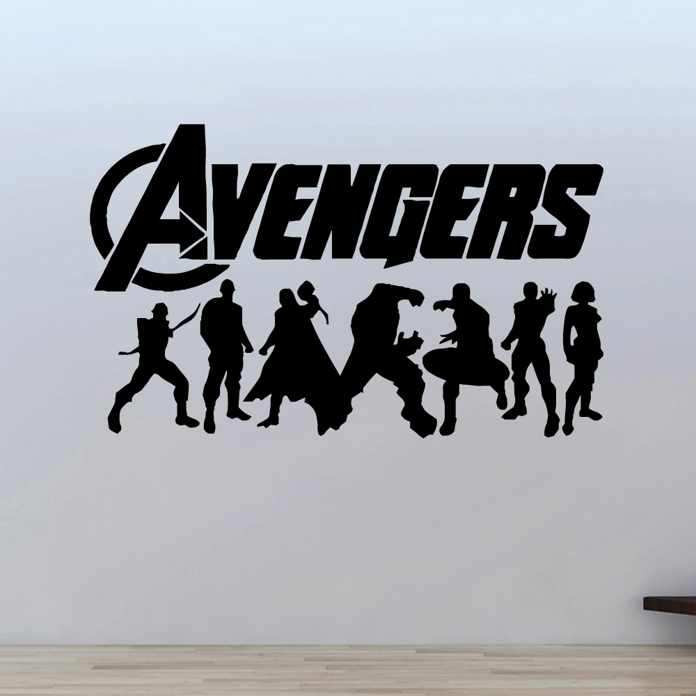 

Cartoon The Avengers Removable Art Vinyl Wall Stickers Kids Room Nature Decor Wall Decoration Murals