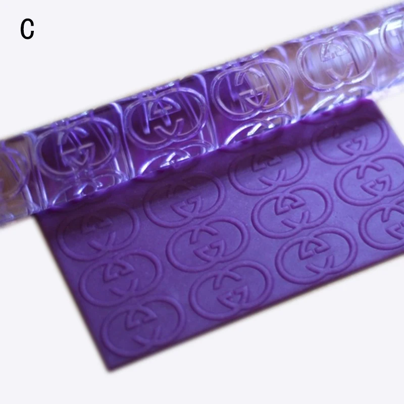Non-stick Double G Letter Shaped Acrylic Embossed Rolling Pin 5 Styles Transparent Rolling Pin Cake Roller Decor Pastry Tools4