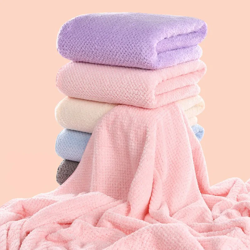 

Microfiber Towel Bath Towels Gift Set Towel Solid Color Face Thickening Absorbent Quick-drying Bath Towel Blanket