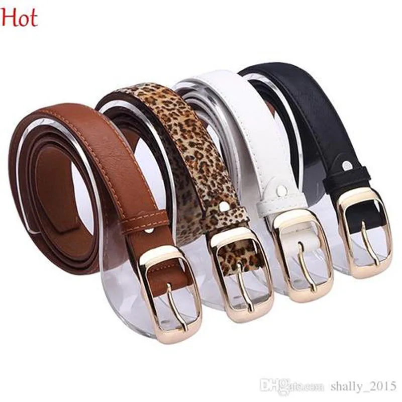 

Business Womens Leather Waistbelt Clip Needle Belts Pants Jeans Ladies Strap Leopard White Black Fashion Accessories SV012774