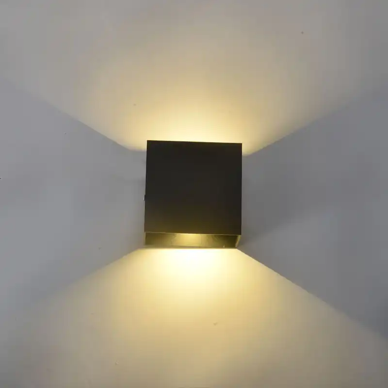 lamparas led de pared cuadradas para interior con doble cabezal cob de 12 w iluminacion led multicolor para pared con controlador led iluminacion