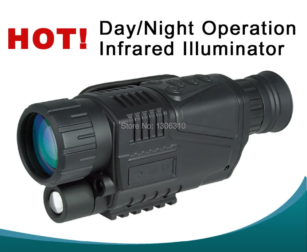 Infrared Night vision scope IR light and 5MP digital camera video 5x40