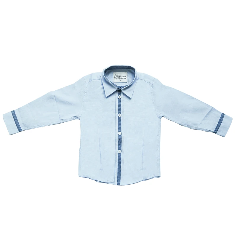 Nimble/рубашка для мальчиков; Детская школьная одежда с длинными рукавами и отложным воротником; повседневная одежда