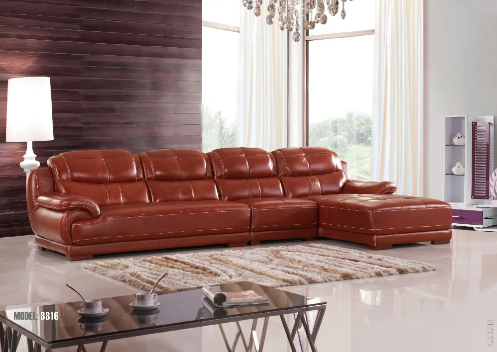 2018 modern style genuine leather sofain Living Room Sets from