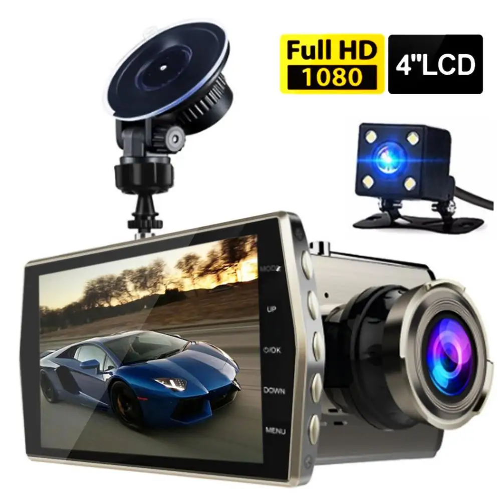 NEW Dual Lens LCD Car DVR Camera Full HD 1080P Dash Cam Video Recorder G-sensor