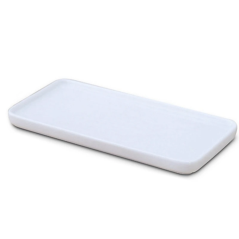 

Porcelain Trays Rectangle Bathroom Toothbrush Ceramic Base Holder Stand Sanitary Storage Pallet Bathroom Supplies