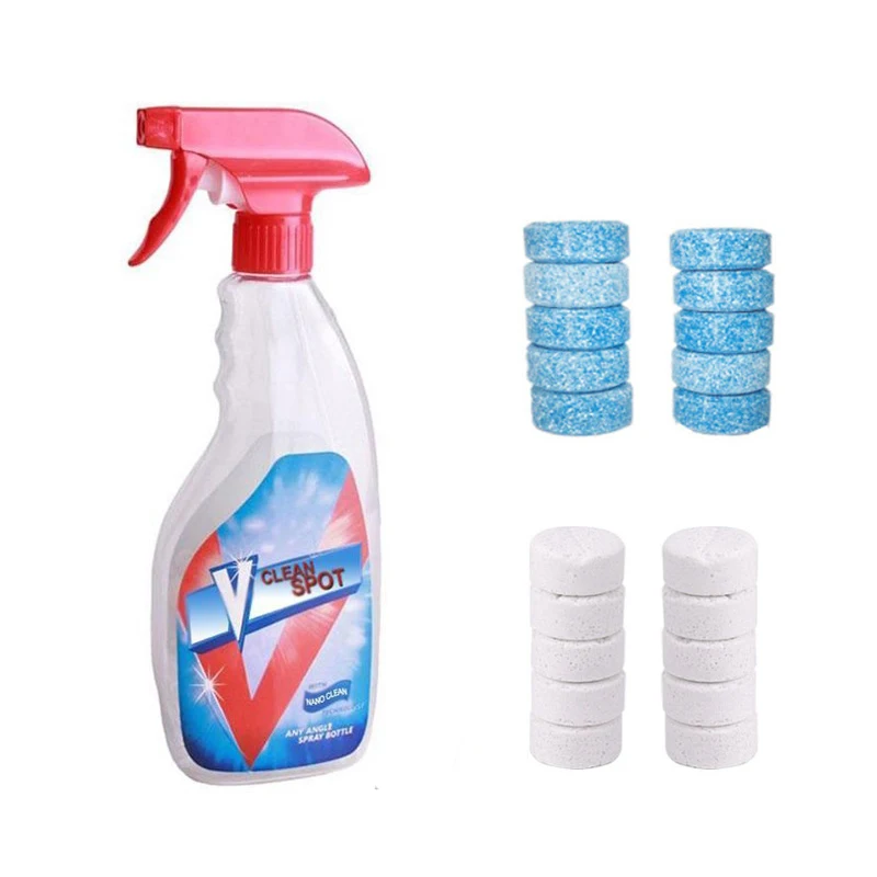 

V Clean Spot Car Windshield cleaner Multifunctional Effervescent Tablet Spray Cleaner Home Kitchen Cleaning Washer Home Cleaning