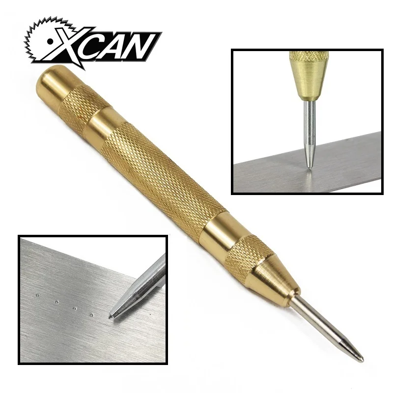  XCAN 1pc 130mm Automatic Center Pin Punch Power Tools for Marking Starting Holes 5 inch Center Pin 