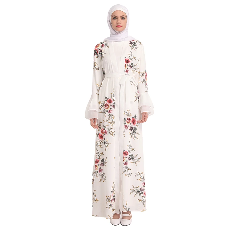 Шифоновая абайя Турция хиджаб мусульманское платье Кафтан Дубай Абая для женщин Катара Рамадан кафтан марокаин джилбаб исламский халат одежда